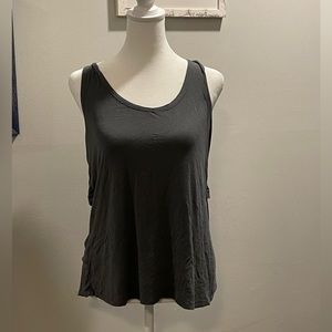 Gray Tank Top With Crisscross Back Size Medium